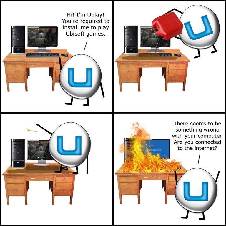 barbedarrow's tweet image. Yeah, this fits. #Uplay sucks.