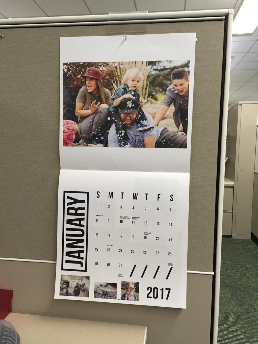 wtkgirl19's tweet photo. Sporting my #Shaytards calendar in my cubicle <3 @shaycarl @katilette https://t.co/ab3J9bA90X