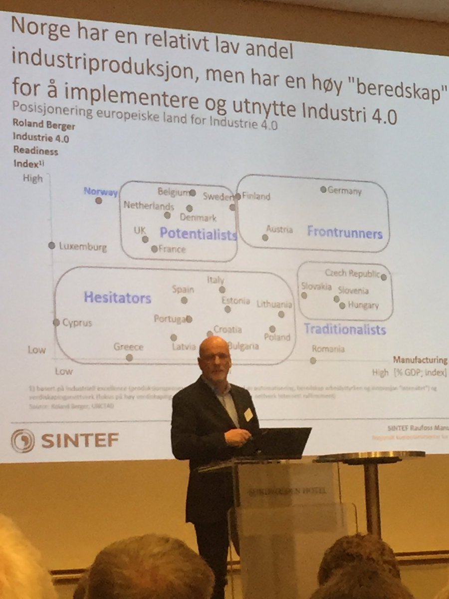 "Norsk industri har høy "beredskap" for å implementere Industri 4.0." Ottar Henriksen på BIA Vareproduksjonsdagene. #manufacturing