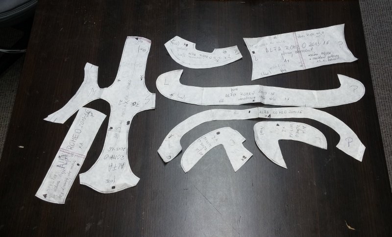 Working hard to provide you with perfectly fitting parts :-)

This is what steeering wheel cover template looks like - impressive, huh?