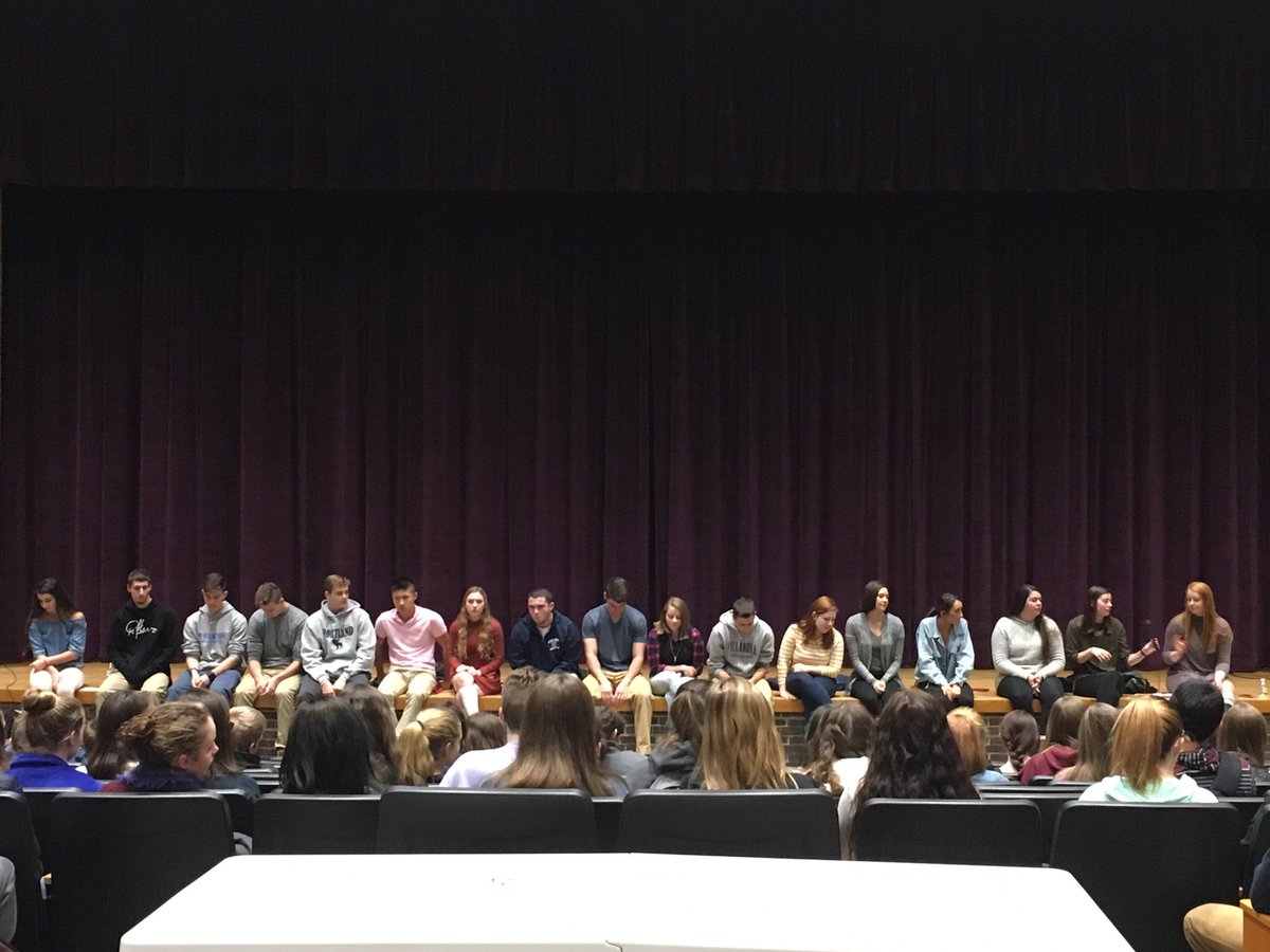 One of my favorite days of the year!  Class of 2016 is back to talk to our students about life in college! #lancerpride 💜