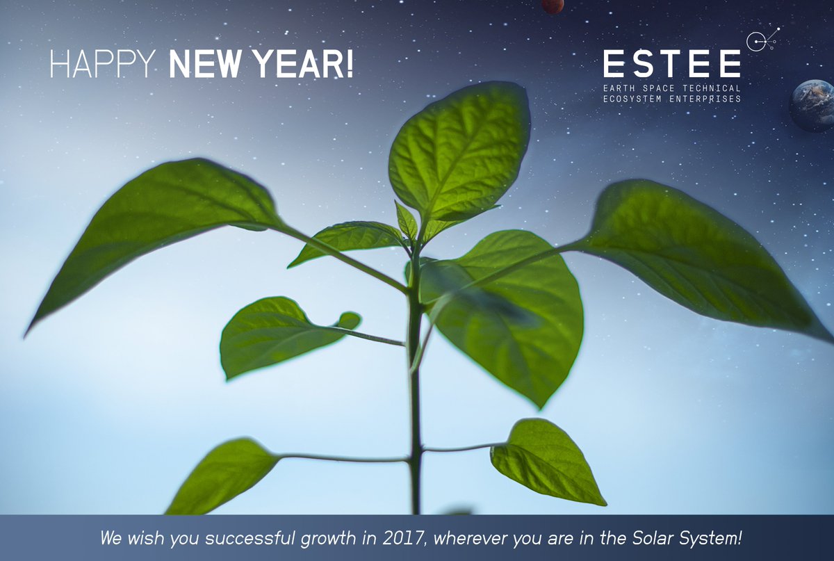 EarthSpaceTech's tweet image. Happy New Year! We wish you successful growth in 2017, wherever you are in the Solar System!