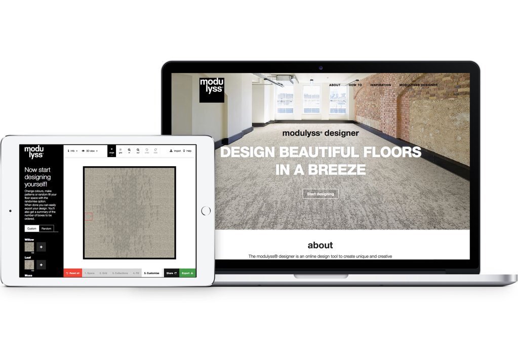 Designing beautiful floors in a breeze with modulyss designer tool! Dare to be different!