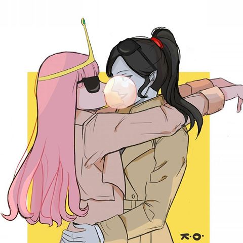Marcy_Bonnie's tweet photo. Happy new year! 
#bubbline #Adventuretime #LoveIsMoreThanAWord #newyear #2017isHere #LGBT #loveislove https://t.co/P6Ba4eIcyp