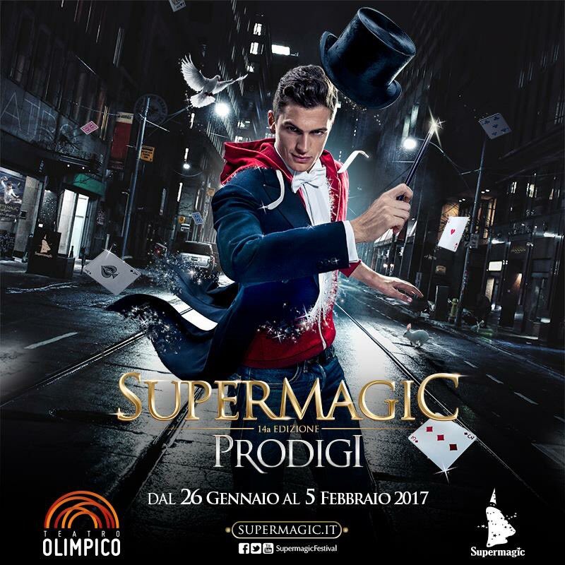 Dal 26 gennaio i migliori illusionisti del mondo sono al <a href="/teatrolimpico/">Teatro Olimpico</a> con il nuovo Supermagic Prodigi. Prenota ora goo.gl/HMfZjW