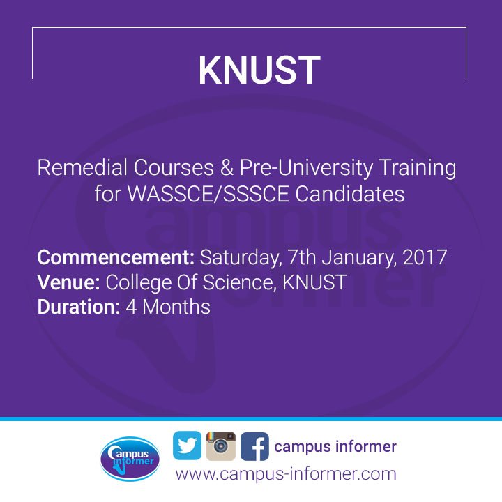 CampusIn4mer's tweet image. Reminder: #Remedial and Pre-University #Training for SSCE/WASSCE #canditates. You can still #register
tinyurl.com/campus1023