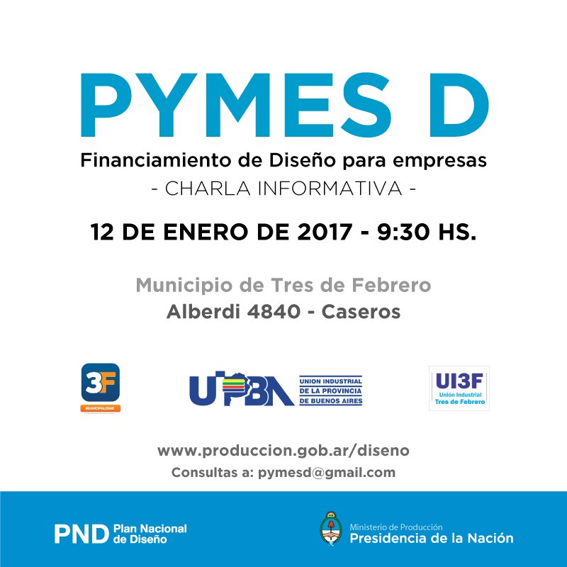 UI3Foficial's tweet photo. #Agendate este 12/1 a las 9:30 en Alberdi 4840, Caseros charla de herramientas de financiamiento de diseño para PyMEs #PyMEsD #UI3FActiva https://t.co/4LtuUk5Oki