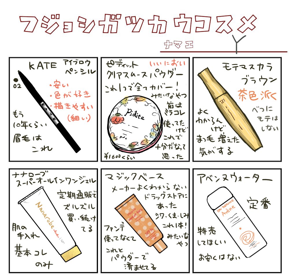腐女子が自信をもってオススメするコスメ6選 フジョシガツカウコスメ Togetter
