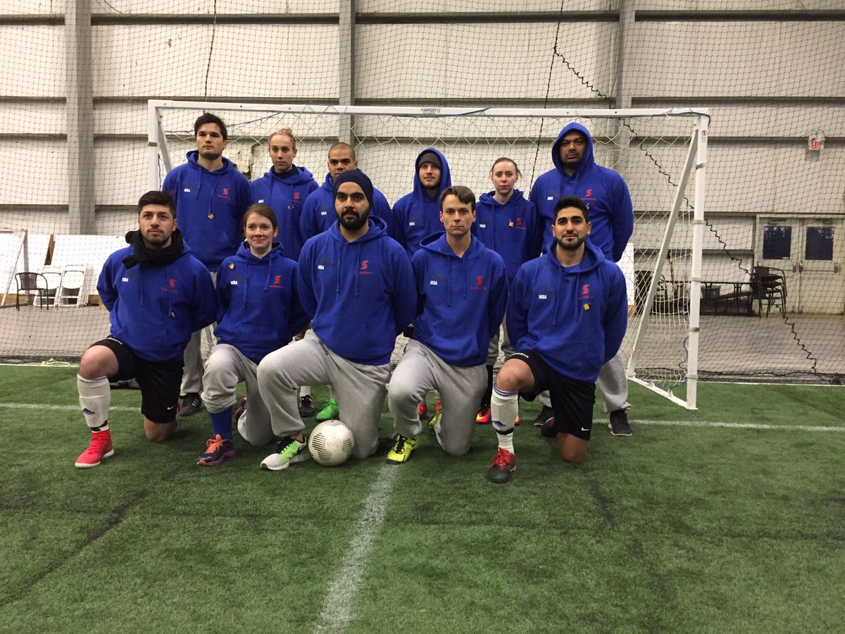 Mean mugging soccer team photo! <a href="/TRogersMBAGames/">Ted Rogers MBA Games</a> #safespacesafeplace #todayfortomorrow #MBAgames2017
