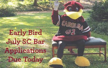 UofSCLaw's tweet photo. July #SCBar early bird applications are due today! #JulyBar https://t.co/oJLvsPYFU9