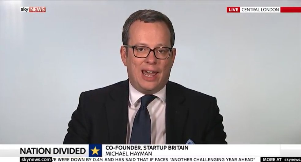sevenhillsviews's tweet photo. "Britain needs to provide the right conditions for the businesses of tomorrow to thrive." @michaelhayman talks #startups on @SkyNews earlier https://t.co/VbR8shIlNq