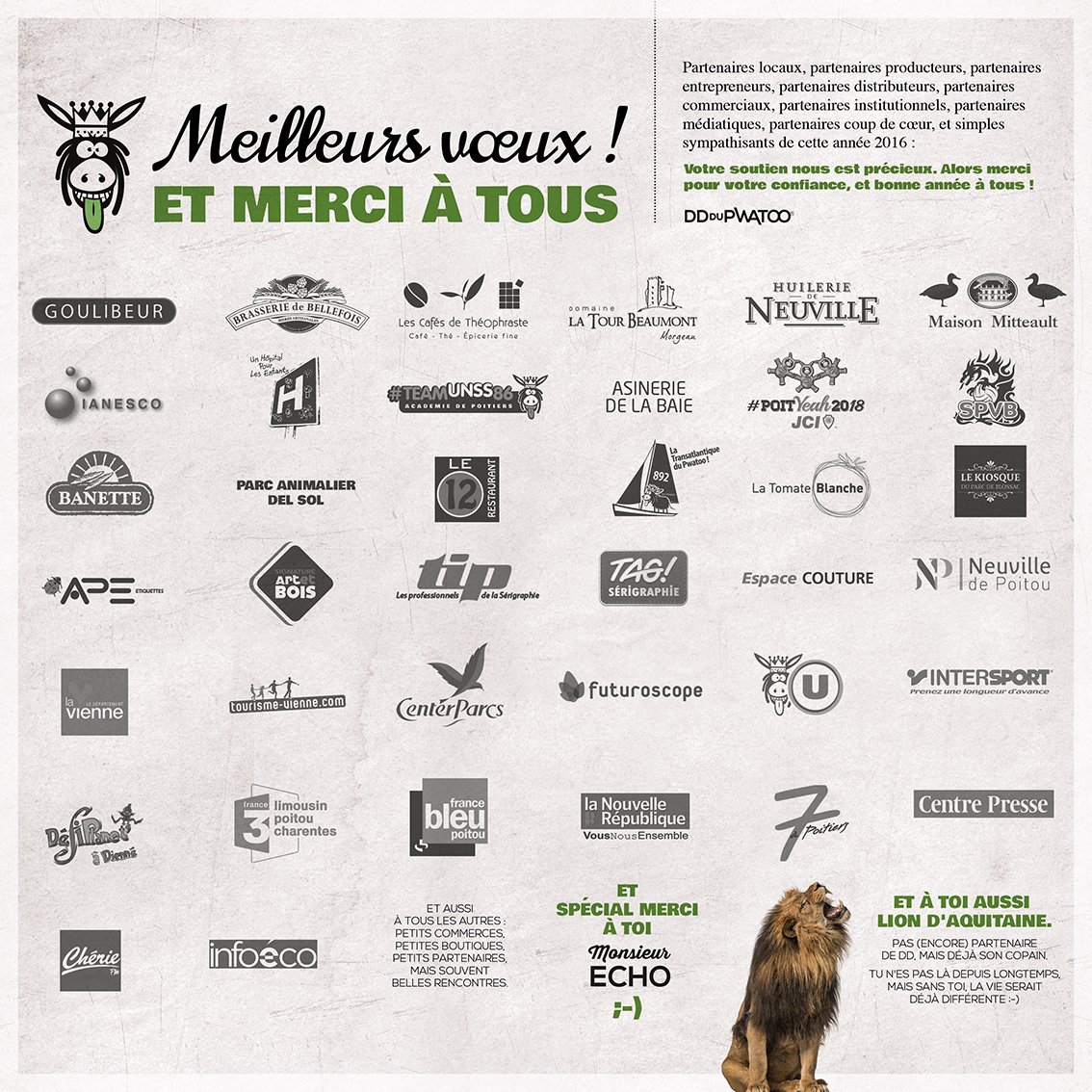 L'aventure DD, c'est du travail... Et de l'amusement ! Le plaisir surtout de collaborer avec tous nos partenaires locaux. Merci à tous ;-)