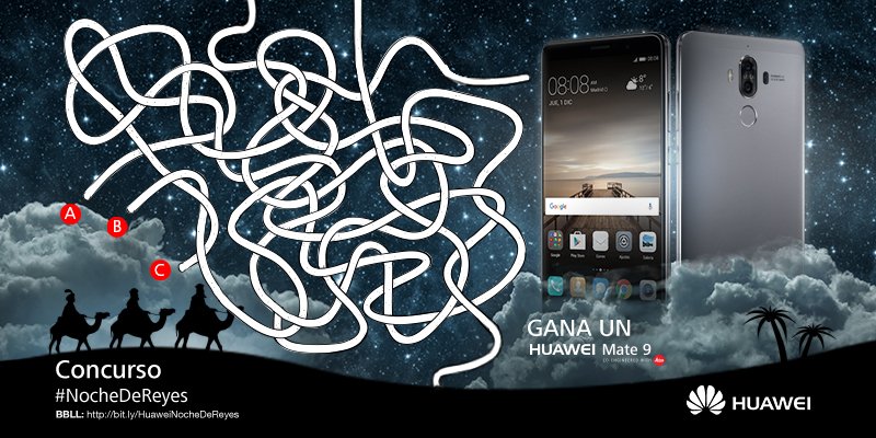 Concurso #NocheDeReyes 🐪🐪🐪
¿Qué camino les llevará al #HuaweiMate9?
1.- Síguenos y Comenta la respuesta
2.- Haz RT