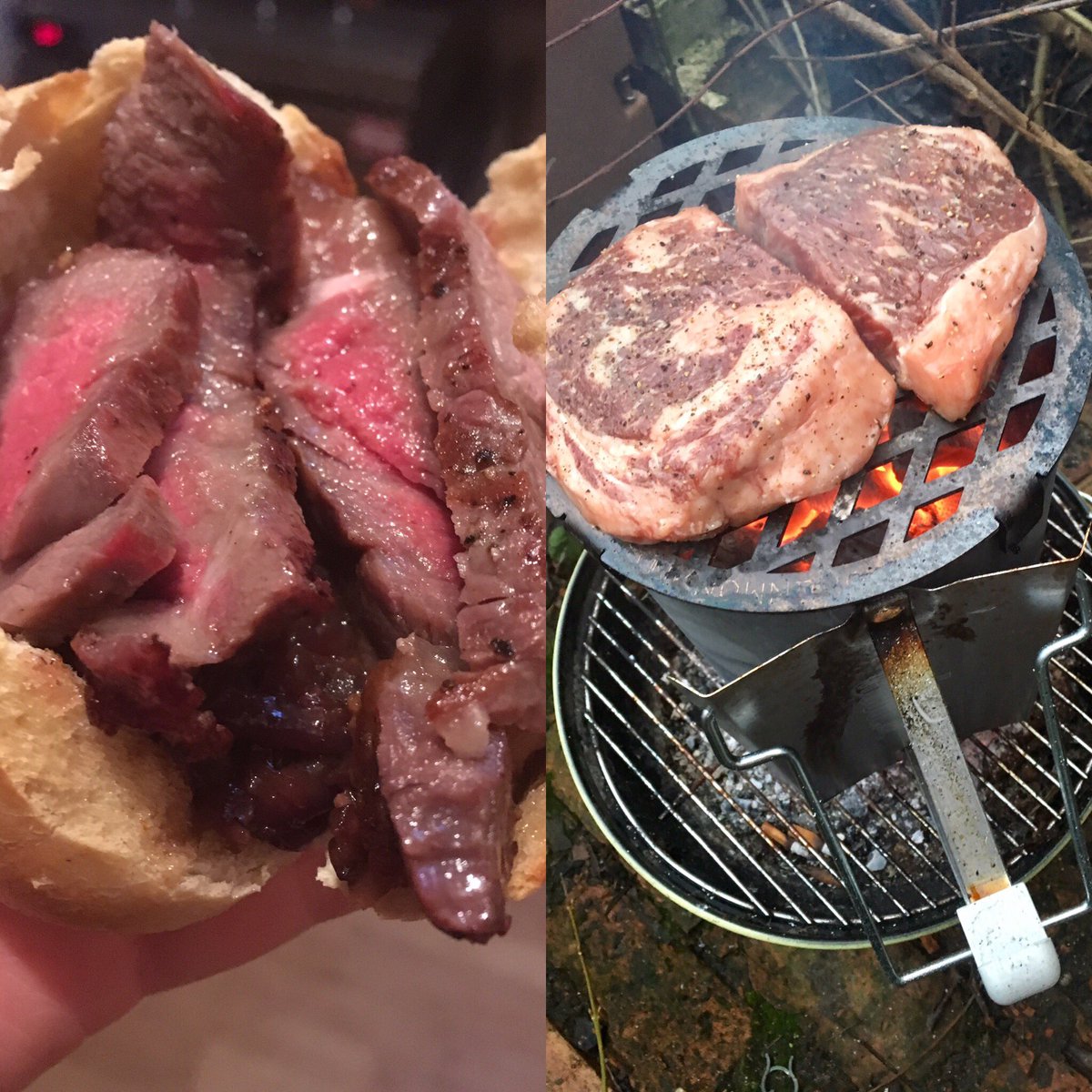 ThePitmistress's tweet photo. @TomHixsonMeat @snakeriverfarms Umm steak for lunch #srf #webber #foodie #bbq #steak #bunchofswines #tastesogood #lunch #unknownbbq https://t.co/pZIDxauTUt