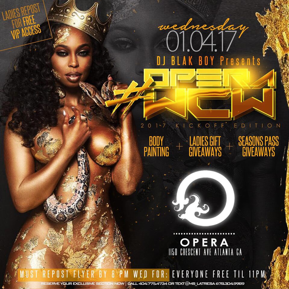 DJBlakBoy's tweet photo. Meet me at the first Opera Wednesday of the year! I'm spinnin LIVE on the 1s and 2s. Gonna be lit! #OperaWCW https://t.co/NrEplOYk0o