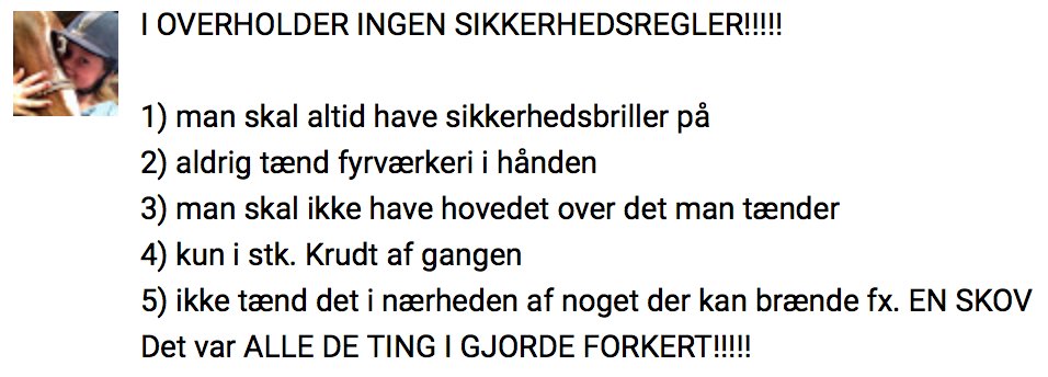 Når man glemmer alle sikkerhedsregler. Rip