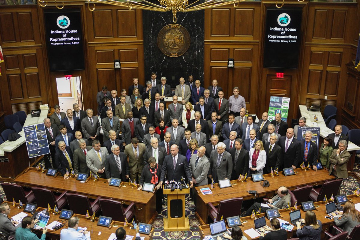 INHouseGOP's tweet photo. House Republicans announce 2017 legislative agenda and long-term road funding plan: https://t.co/R0G3UeMUCE https://t.co/nfBCLETSrG