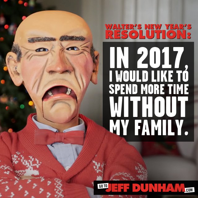 jeffdunham's tweet photo. Tune in tomorrow for the video, and find out what resolutions the rest of the guys are making for the new year! https://t.co/NcM860DUzX