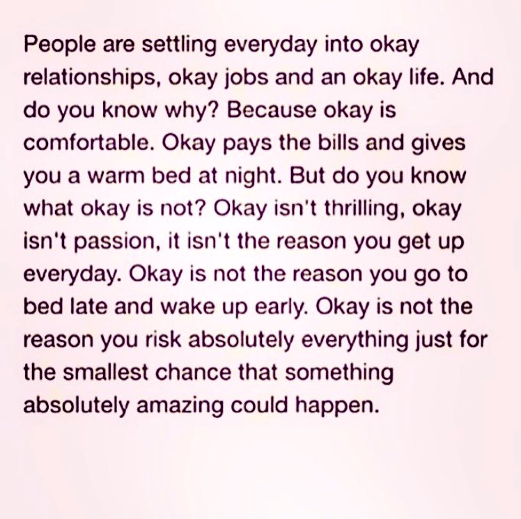 Bondsiee_Boo's tweet photo. Don't settle for just okay https://t.co/pOR5rJLGOx
