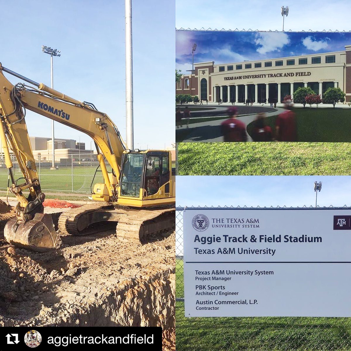 Texas A&M Track and Field on Twitter: "Construction underway on new