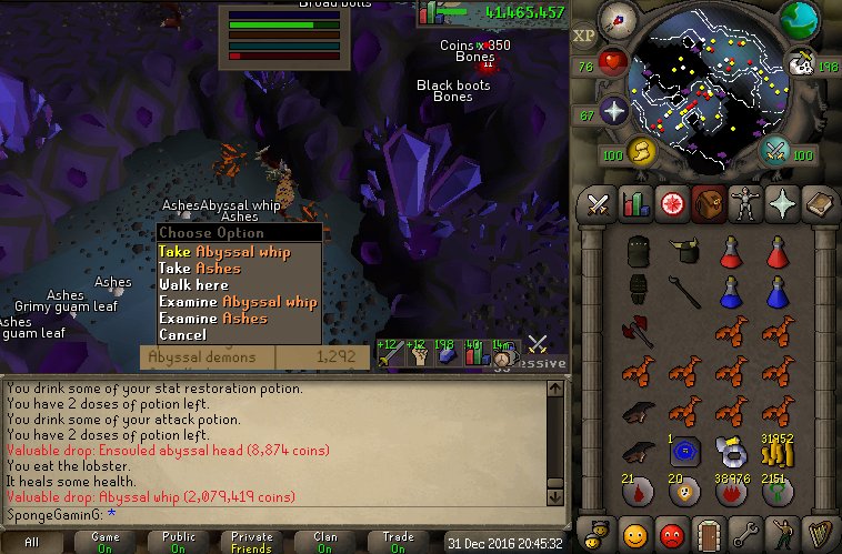 thespongebrah's tweet photo. My first EVER whip drop in Runescape! After 1300 KC! What a time to be alive #oldschoolrunescape #2007scape #osrs #Jagex #gaming https://t.co/OnCUiwEhy9