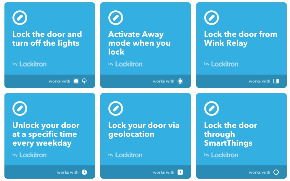 🔐 <a href="/lockitron/">Lockitron</a> is now live on IFTTT! Explore their Applets and learn more👇
ifttt.com/lockitron