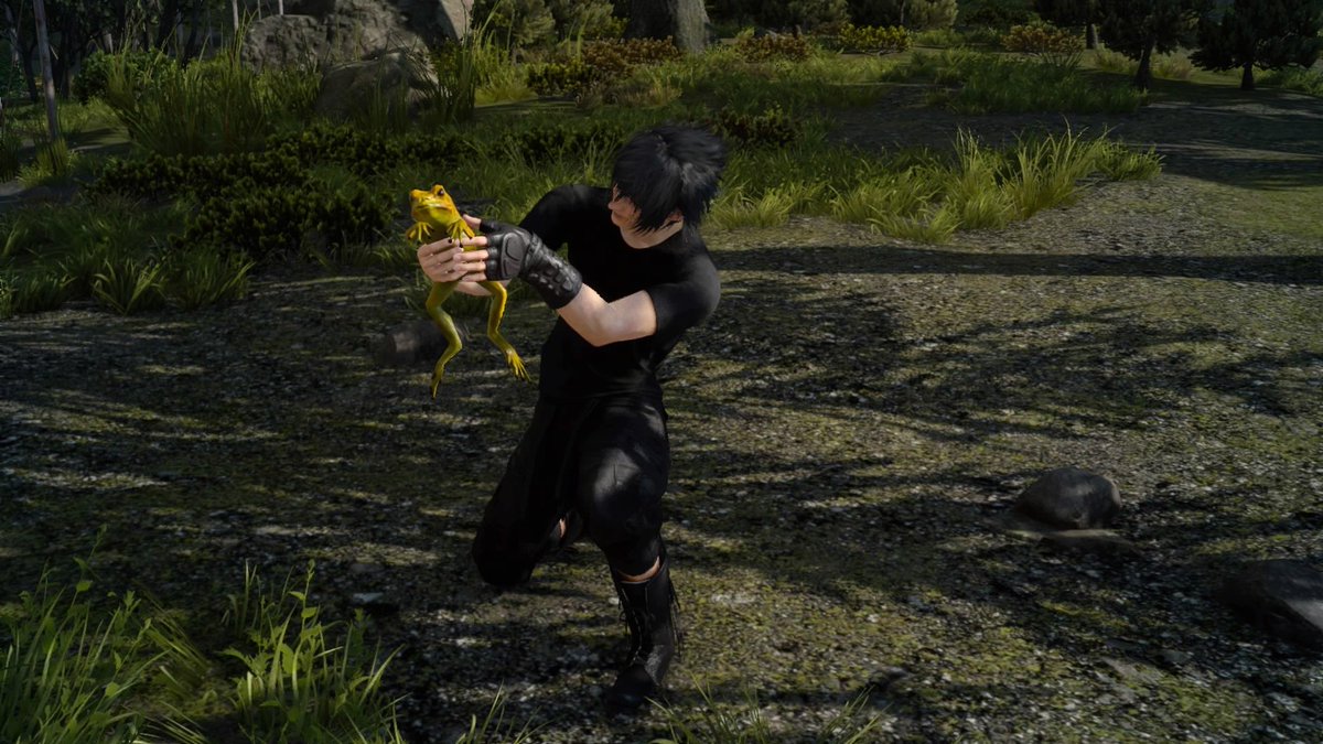 arl_with_a_K's tweet photo. Its usually the Princess who kisses the frog #FFXV #PromptoPics #PS4share https://t.co/t6PTNJ4Ycc