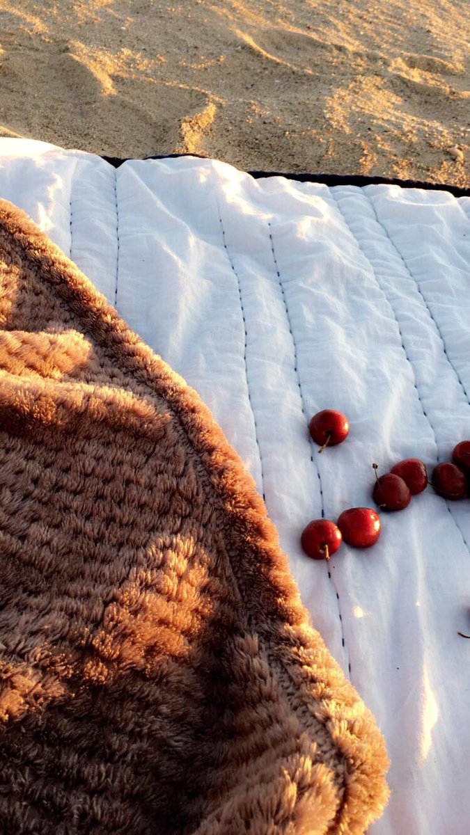 nothing better than vegan snacks on the beach 🍒
