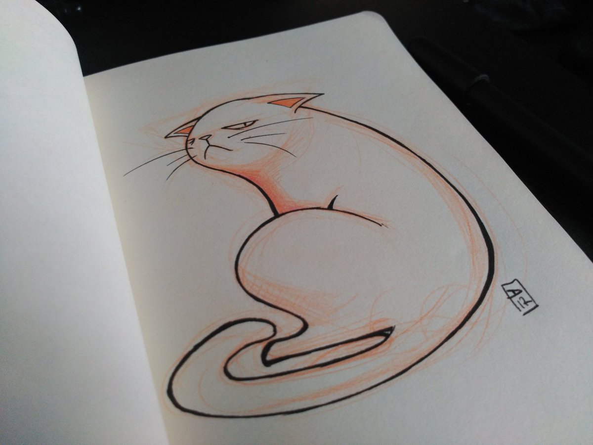 Pacodana's tweet photo. #cat @daily_doodling #dibujodiario https://t.co/W4nPHIpJR7