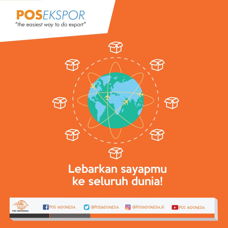 PosIndonesia's tweet image. Dapat order dari luar negeri? Jangan ragu gunakan Pos Ekspor ya!

#WeCarryMissions
#270ThPosUntukNegeri
