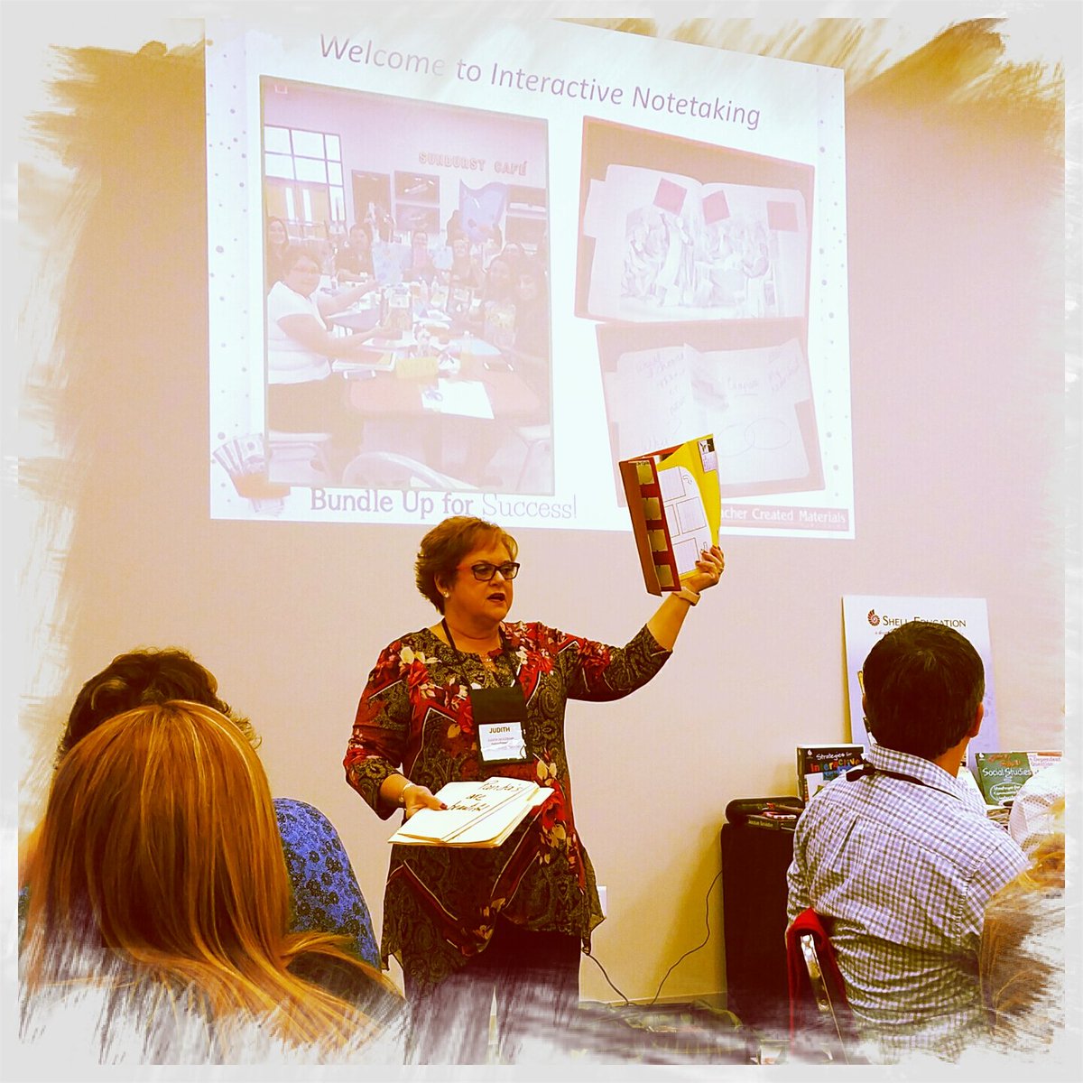 mrs__plunkett's tweet photo. Love love love that I get to see @JudithGoodman2 in action! She is amazing... & has a single son ;-) #interactivenotetaking @tcmpublishing https://t.co/gjihxB8IZJ