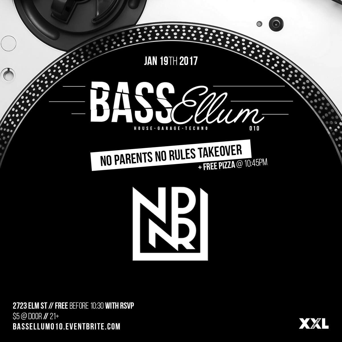 BassEllum's tweet photo. Hello 2017! @NPNRrecords takeover Jan 19

FREE b4 10:30 W/RSVP
https://t.co/qZ0QFMApJ1 https://t.co/3SdBHi8Z0q