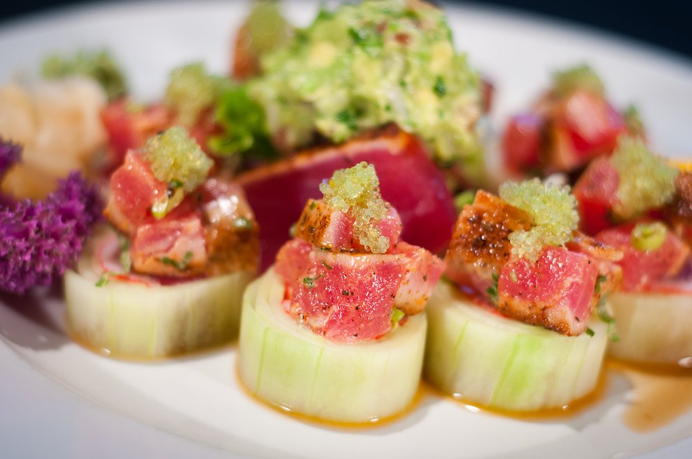 TheCowfishATL's tweet photo. Hey, hey how about our Two-Time Roll, folks? Cucumber, yellowfin tuna, avocado &amp; more = FAB! #eatsushi #ATLeats #sushi https://t.co/7FXdiVjmzg