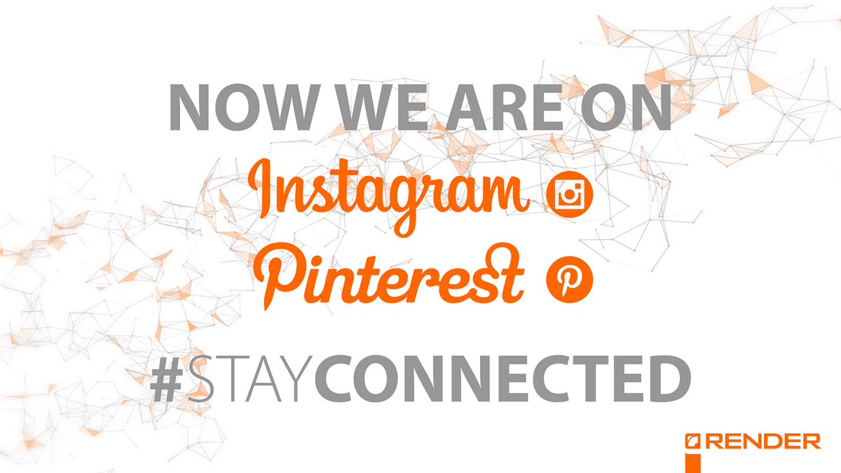 rendersolutions's tweet photo. Find us also on:
PINTEREST: https://t.co/m7hI8Qy8ED
INSTAGRAM: https://t.co/ccZg6BwTJf
#stayconnected #socialmedia #rendermediasolutions https://t.co/GgZmudwY2i