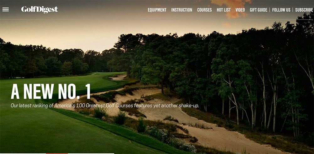 Our latest ranking of America's 100 greatest courses features yet another shake-up: glfdig.st/Wd1mfB2