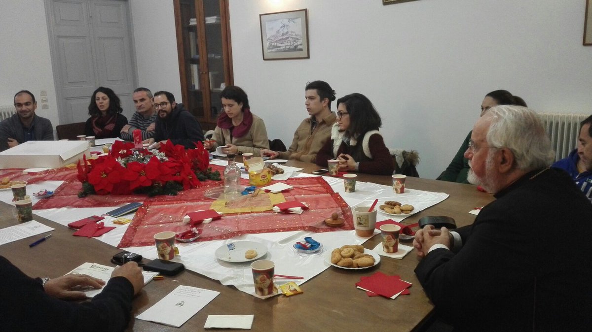 CascateinGrecia's tweet photo. Meeting with the Bishop of Tinos and the Tinos' Diocesis representatives; Listening to the report of the activities from Caritas NaxosTinos https://t.co/Uh9VypZDnY