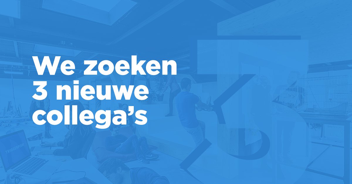 We beginnen 2017 met mooie nieuwe klanten en grote ambities! Daarom zoeken we drie nieuwe collega's. PLZ RT! triggerfish.nl/blog/we-zoeken…