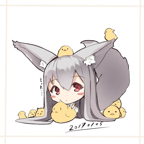 「深夜のひっそり落書き!今日は銀狐子さんの日常です!(年賀落書きのボツにしたやつで」|待蔵のイラスト