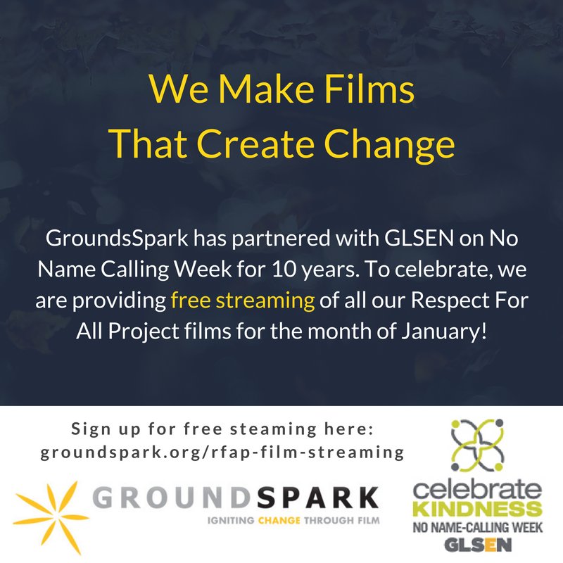 str8laced_doc's tweet photo. Free Stream @GroundSpark's Respect for All Films during January for No Name Calling Week #nncw
https://t.co/229gH7qzcd https://t.co/JYSxQNDnbD