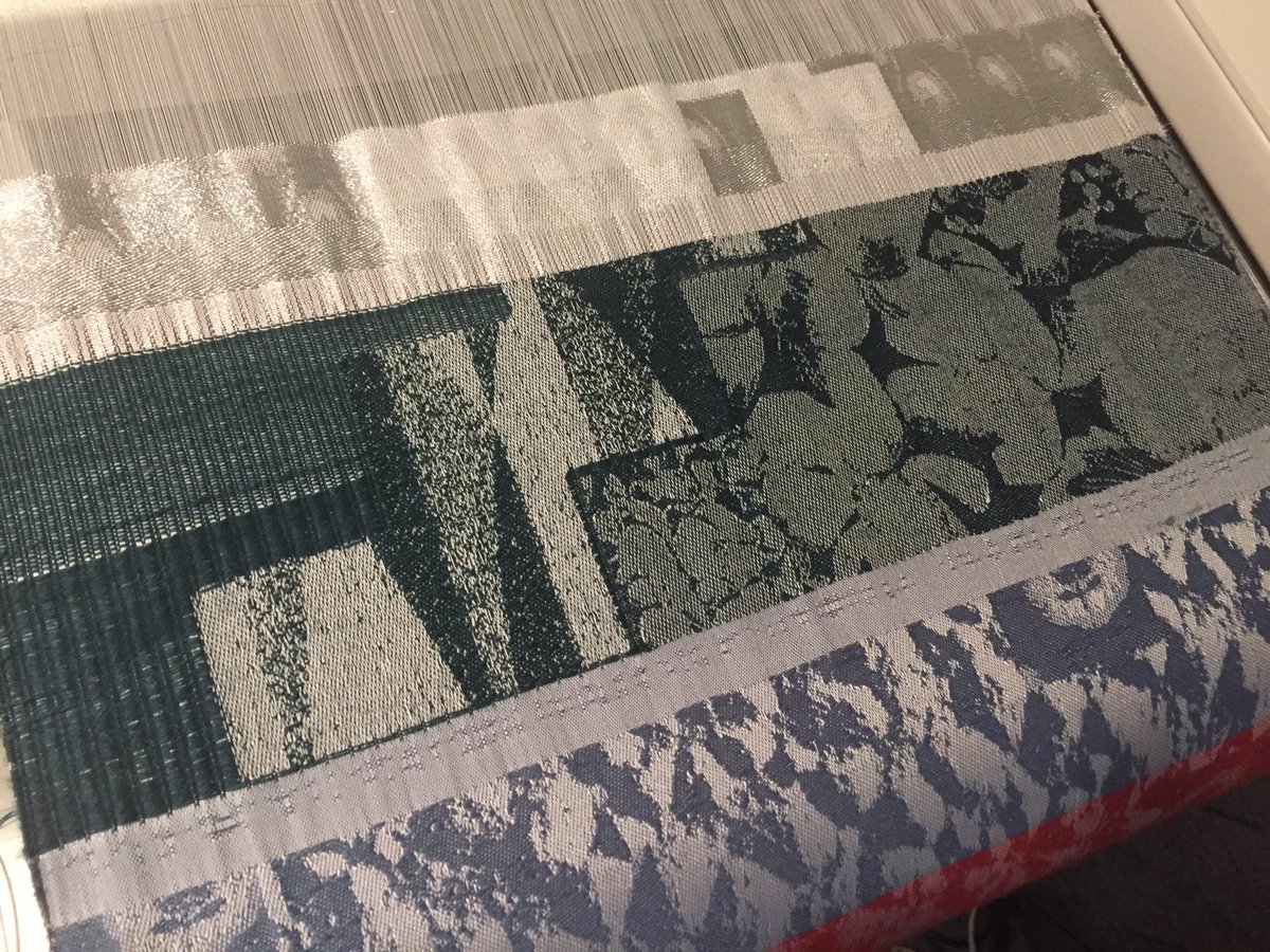 HoundstoothP's tweet photo. Something reflective is emerging.. @HoundstoothP hopefully more to come from our very enjoyable residency@weavingfutures @theweaveshed https://t.co/YzyB8IWt7c