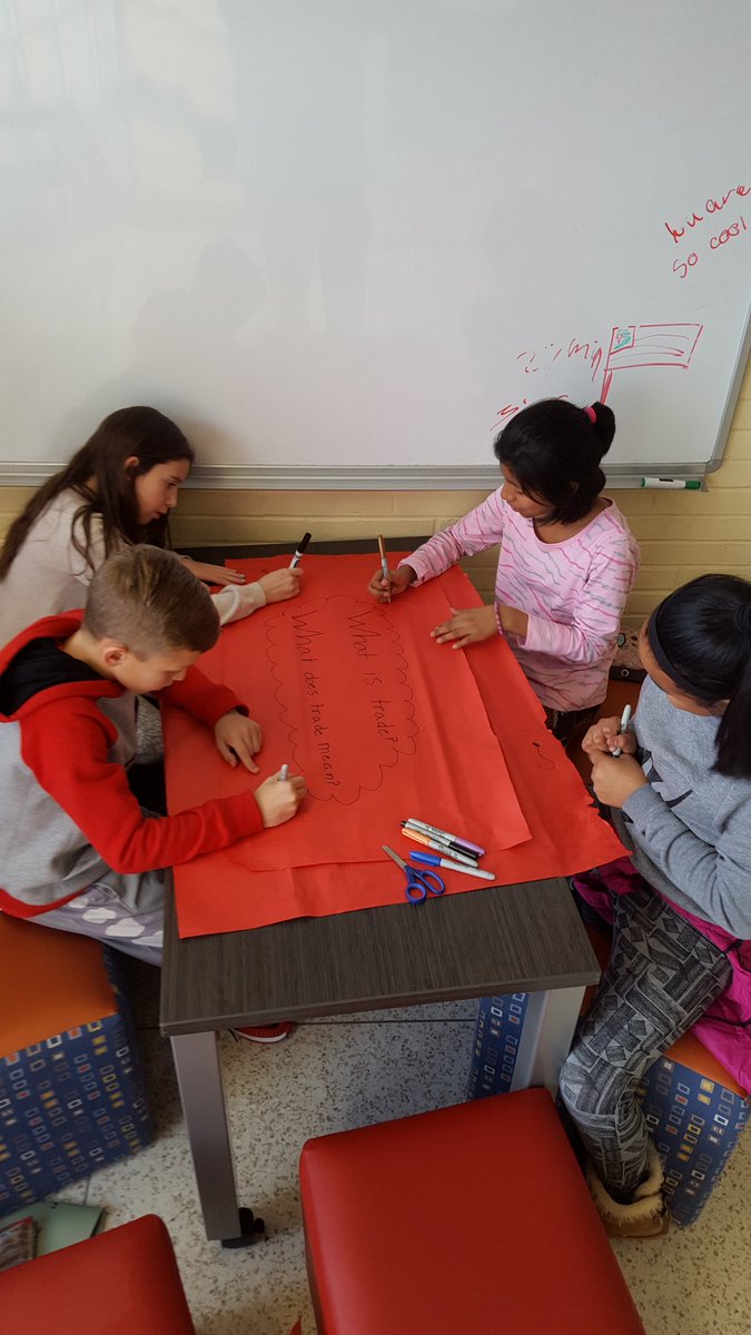 ireDCSD's tweet photo. Students working together to come to a common understanding of the topic: Trade. #showingthinking #learntogether https://t.co/DJEOanIZzB