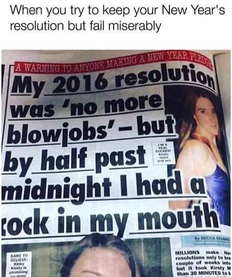 darthsean85's tweet image. #NewYearsResolutionFail 😂