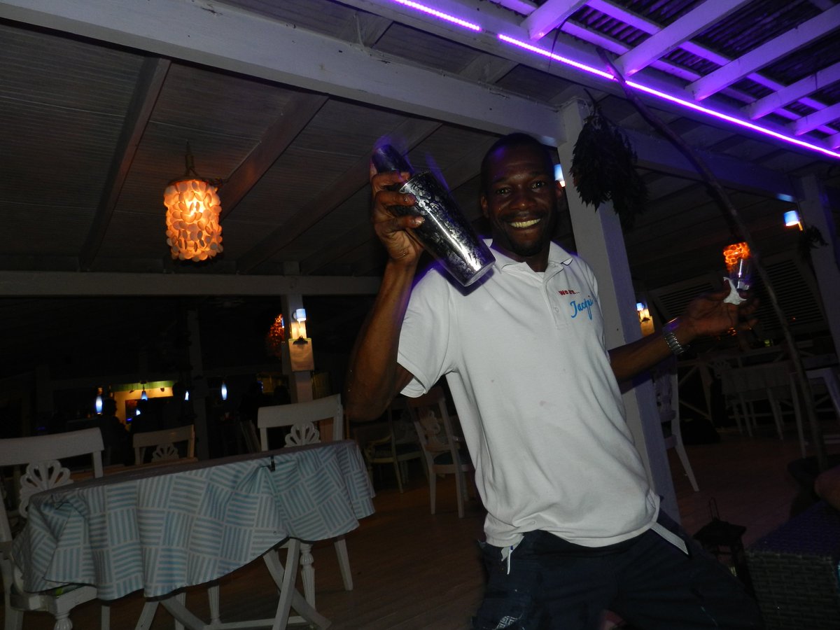 jayramsay's tweet photo. more fun times at #jacquiOs on the #beachbartrail. #espressoMartini #loveantiguabarbuda @antiguabarbuda @BrighterPR https://t.co/LLyX3NxWYD