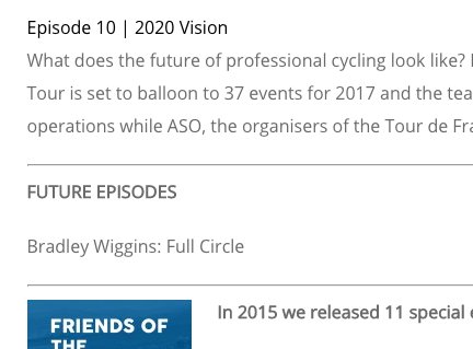 UIYaxley's tweet photo. @cycling_podcast Ahh thanks, on this page https://t.co/kPzYVCgPtL it still shows it as coming soon when logged in. https://t.co/ai9KnrSvmq