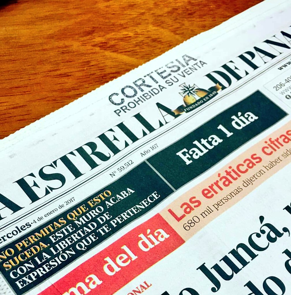 A sólo horas de que se dé un duro golpe a la libertad de expresión en Panamá , 167 años de información. #LaEstrellaDePanama <a href="/elsiglodigital/">El Siglo de Panamá</a>