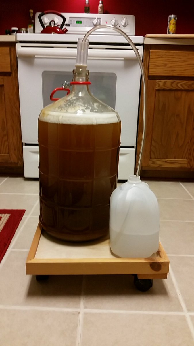 Only 6 weeks until our #IPA is ready! #HomeBrewing #CraftBeer #CarboyCart #BeerPorn