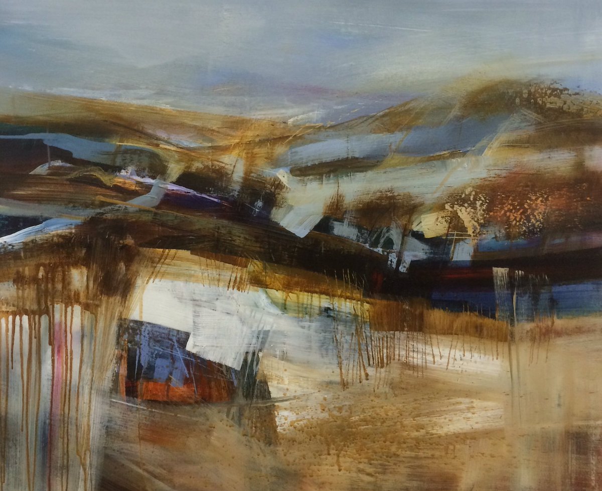 celiafish's tweet image. 'The Journey Continues'. Acrylic on canvas 80x100cm. #arts #IsleofWight