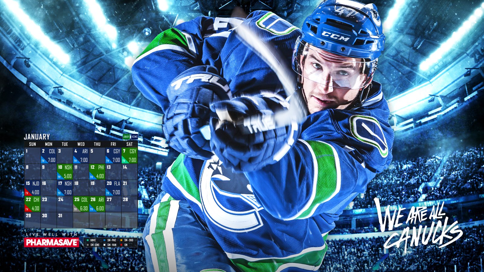 The season is finally here! Here is your October Canucks schedule wallpaper  : r/canucks