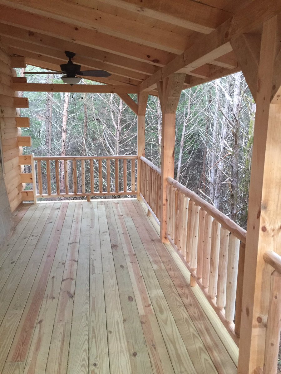 159carpenters's tweet photo. The railing is done on #theweekendgetaway at #highbridgelodgeandcabins. Only a few more weeks folks and you can enjoy a relaxing weekend!! https://t.co/hmmLxRIRqa