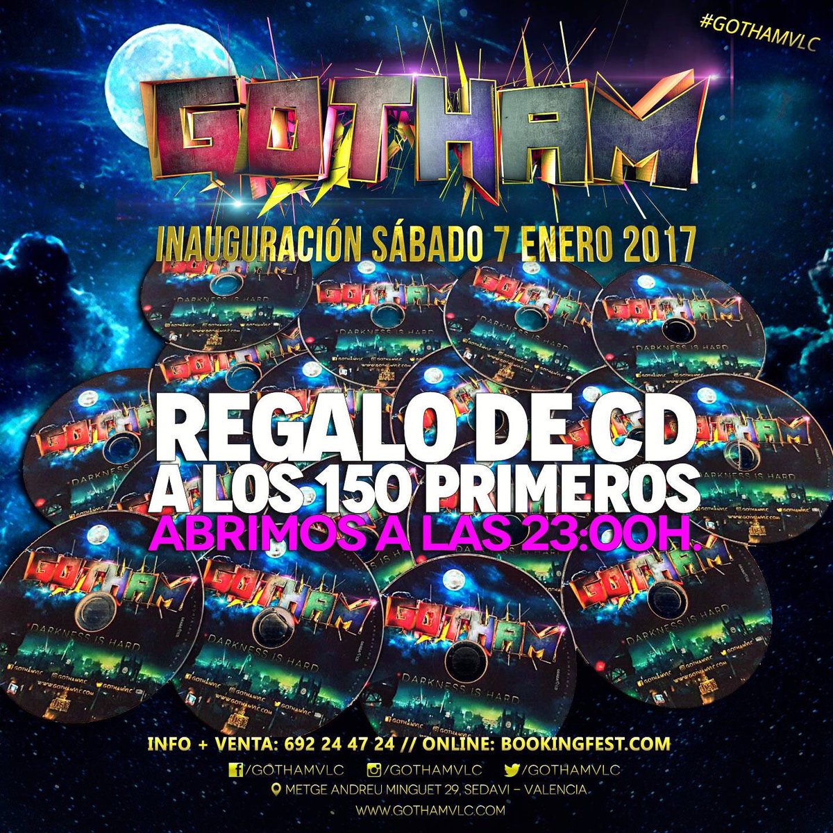 BassdrumProject's tweet image. 🔊 REGALO DE 💿 CONMEMORATIVO 🔊

ÚLTIMAS ENTRADAS A 12€ CON CONSUMICIÓN

▪ Venta de entradas en:
bookingfest.com/event/gotham-i…
RRPP: 📲 692244724